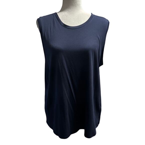 Quince Cotton Modal Muscle Two Tank Bundle (Black & Navy, Size L) - Picture 3 of 8